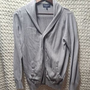 Cherokee Light Gray Men's Cardigan Sweater